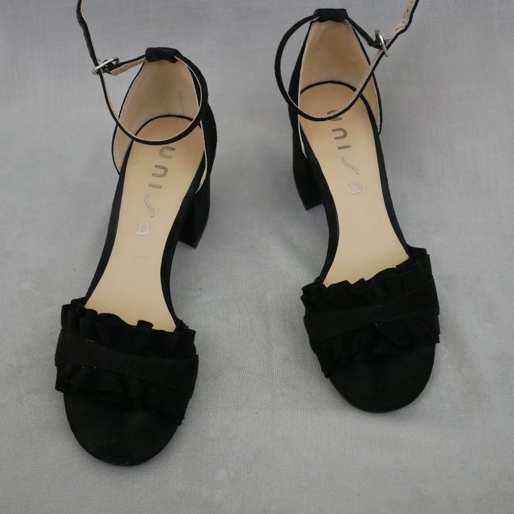 Unisa Suede Black Block Heel